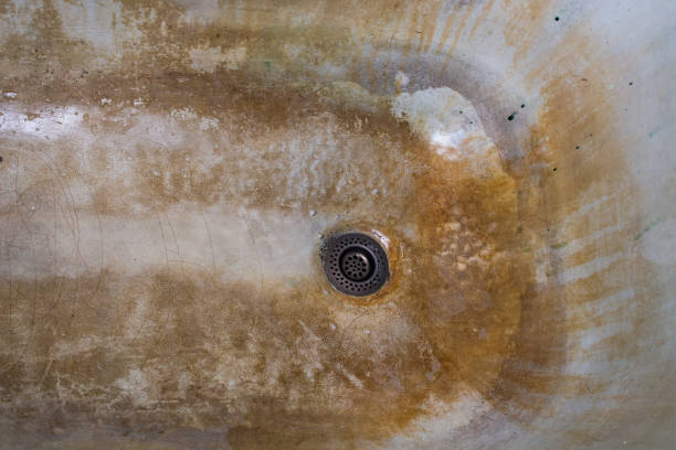 Rust around a tub or drain